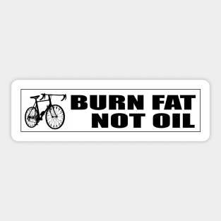 Burn fat not oil with mountain bike Sticker